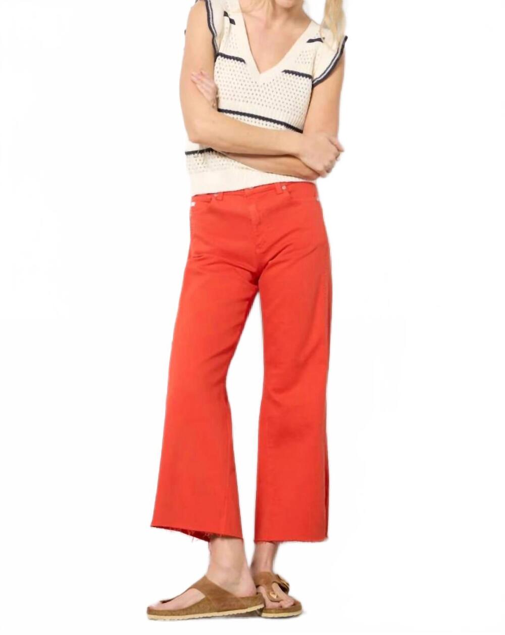 NEW AG JEANS saige wide leg crop jeans in tabasco